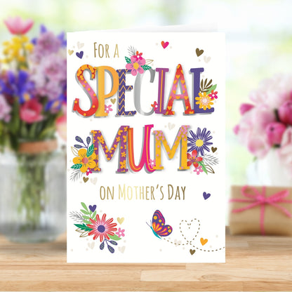 A Special Mum Floral Foiled & Embellished Mother's Day Card