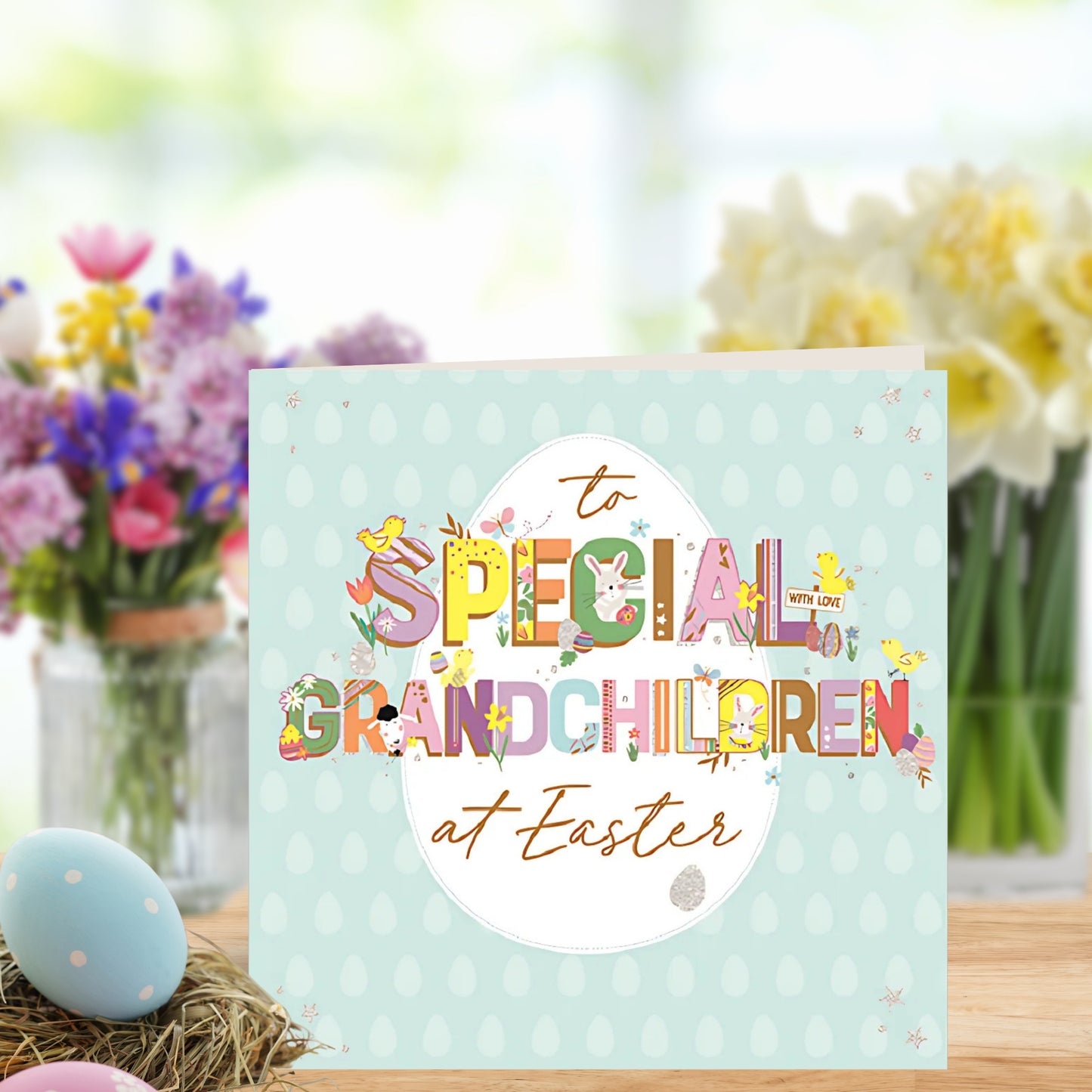Special Grandchildren Embellished Easter Card