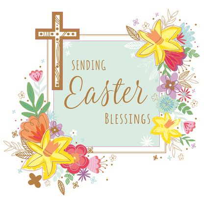 Sending Easter Blessings Embellished Easter Card