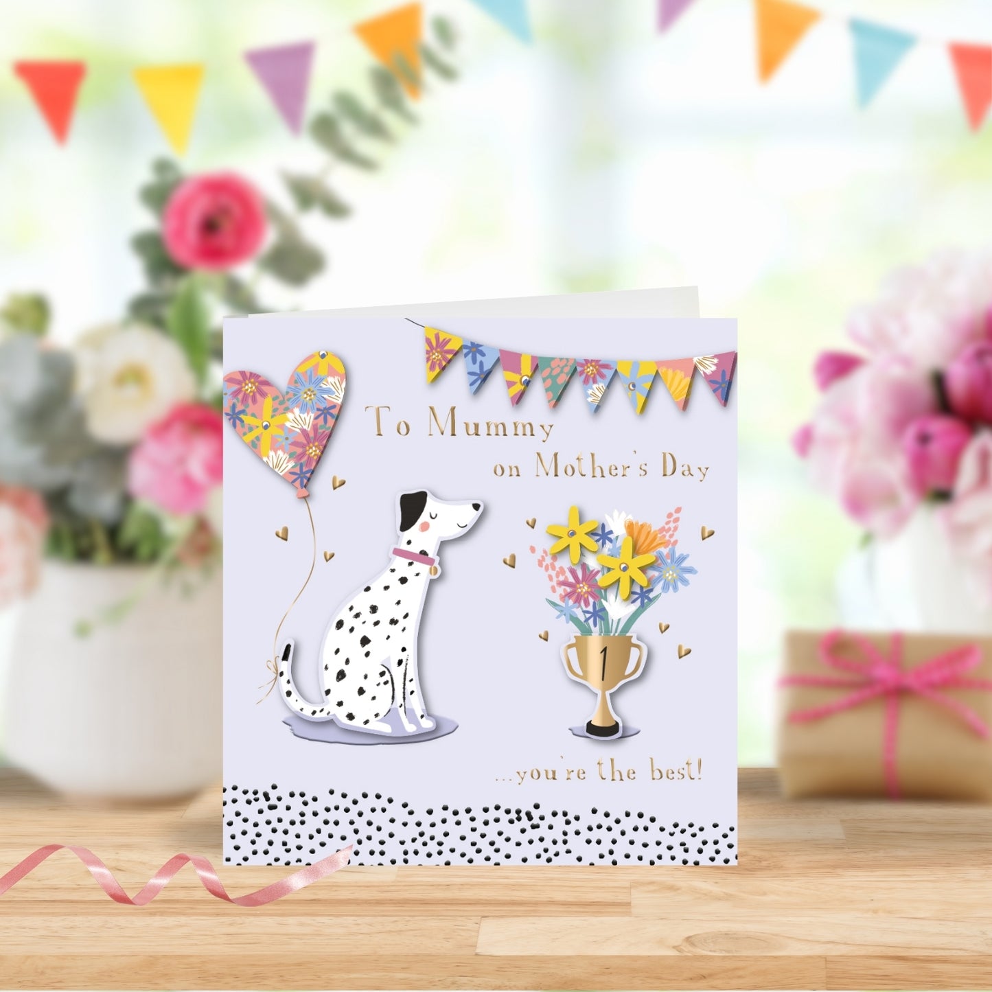 Dalmatian Mummy You're The Best Embellished Mother's Day Card