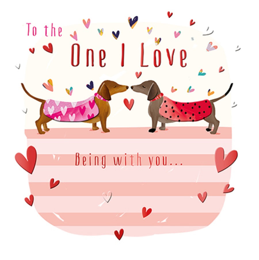 One I Love Dogs Valentine's Day Greeting Card