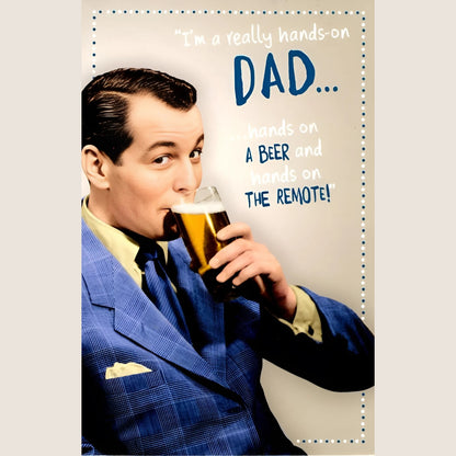 Funny Beer & Remote Father's Day Card