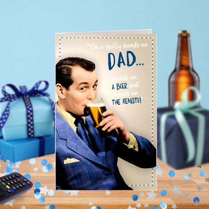 Funny Beer & Remote Father's Day Card