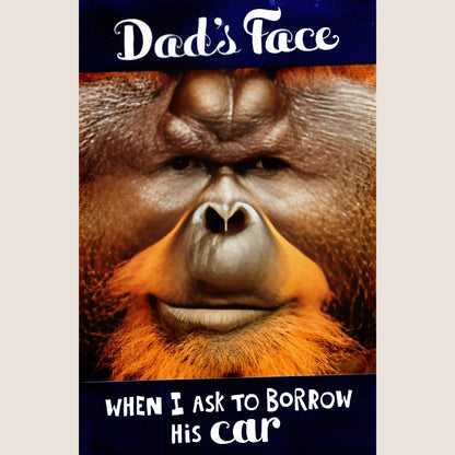 Funny Dad's Face Father's Day Card