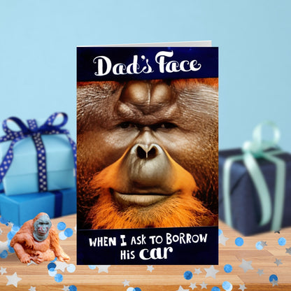 Funny Dad's Face Father's Day Card