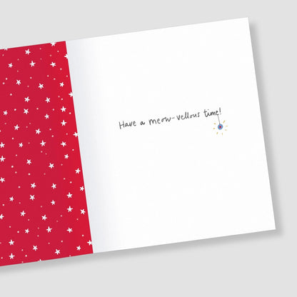 Cat Christmas Card Merry Christmas To The Best Cat Festive Cats Xmas Greetings