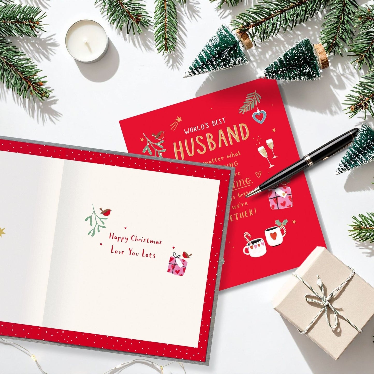 World's Best Husband Christmas Card Better Together Foiled Xmas Greetings
