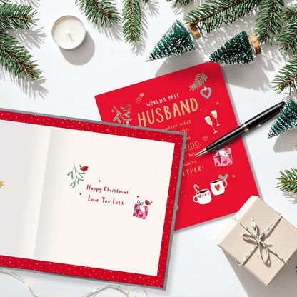 World's Best Husband Christmas Card Better Together Foiled Xmas Greetings
