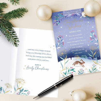 Helen Steiner Rice Christmas Card Blessings From Above Religious Xmas Greetings