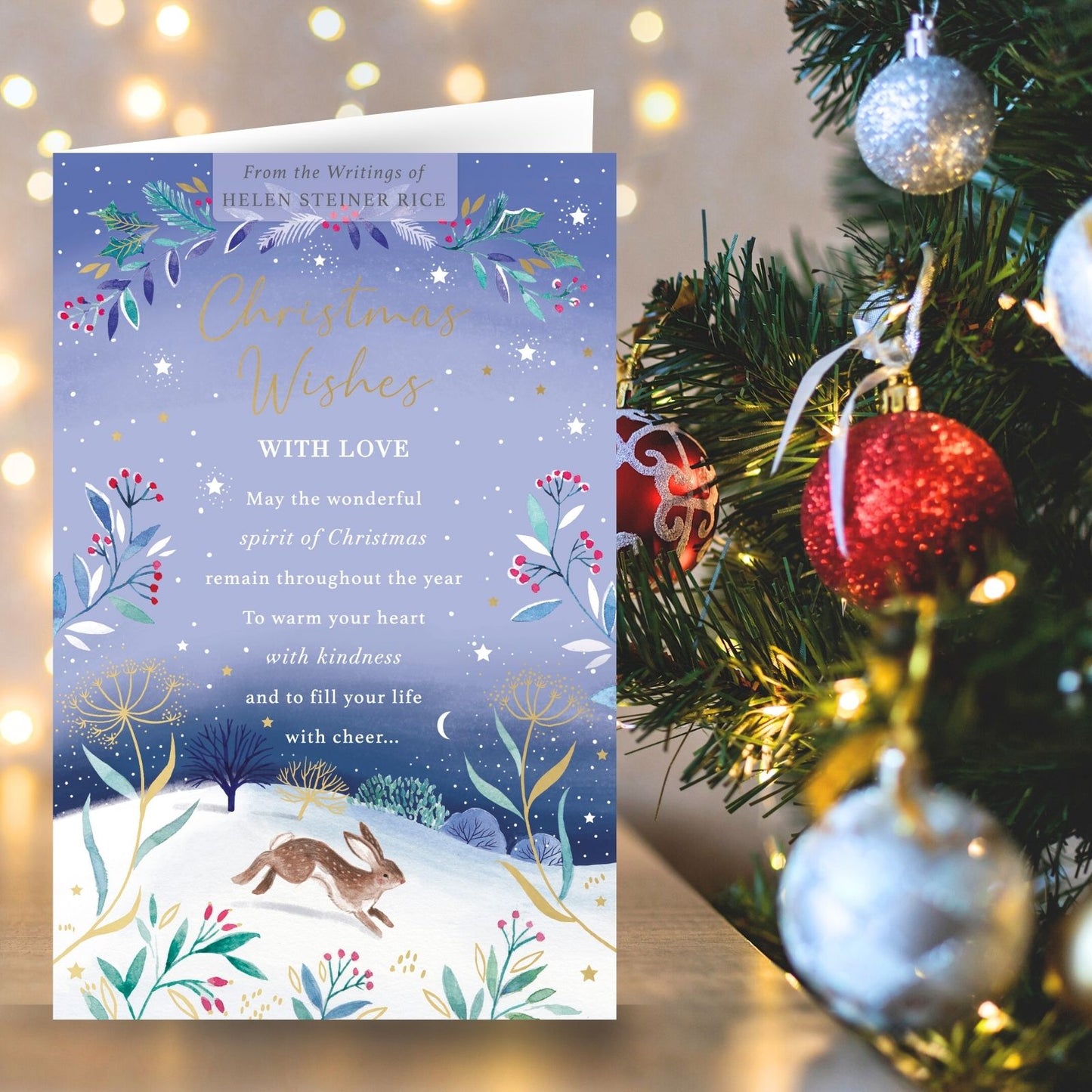 Helen Steiner Rice Christmas Card Blessings From Above Religious Xmas Greetings