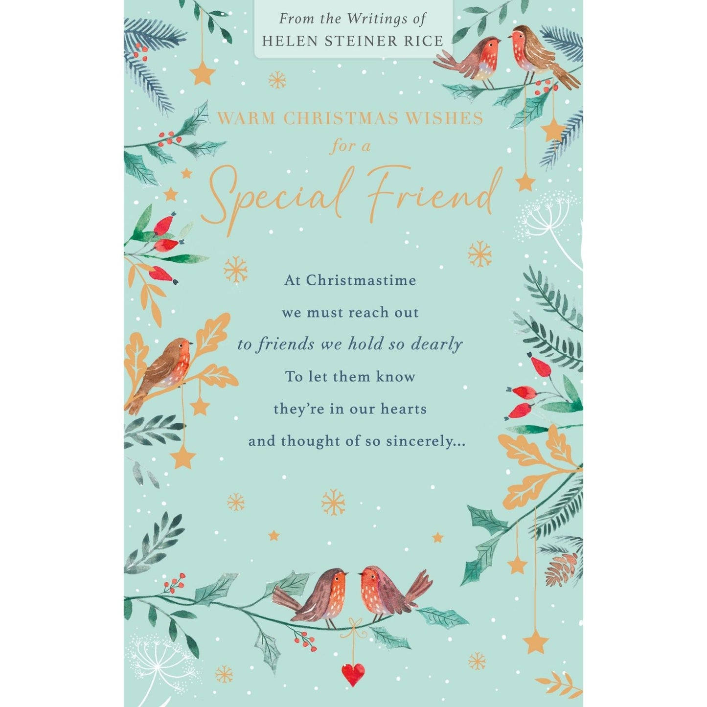 Helen Steiner Rice Christmas Card For A Special Friend Religious Xmas Greetings
