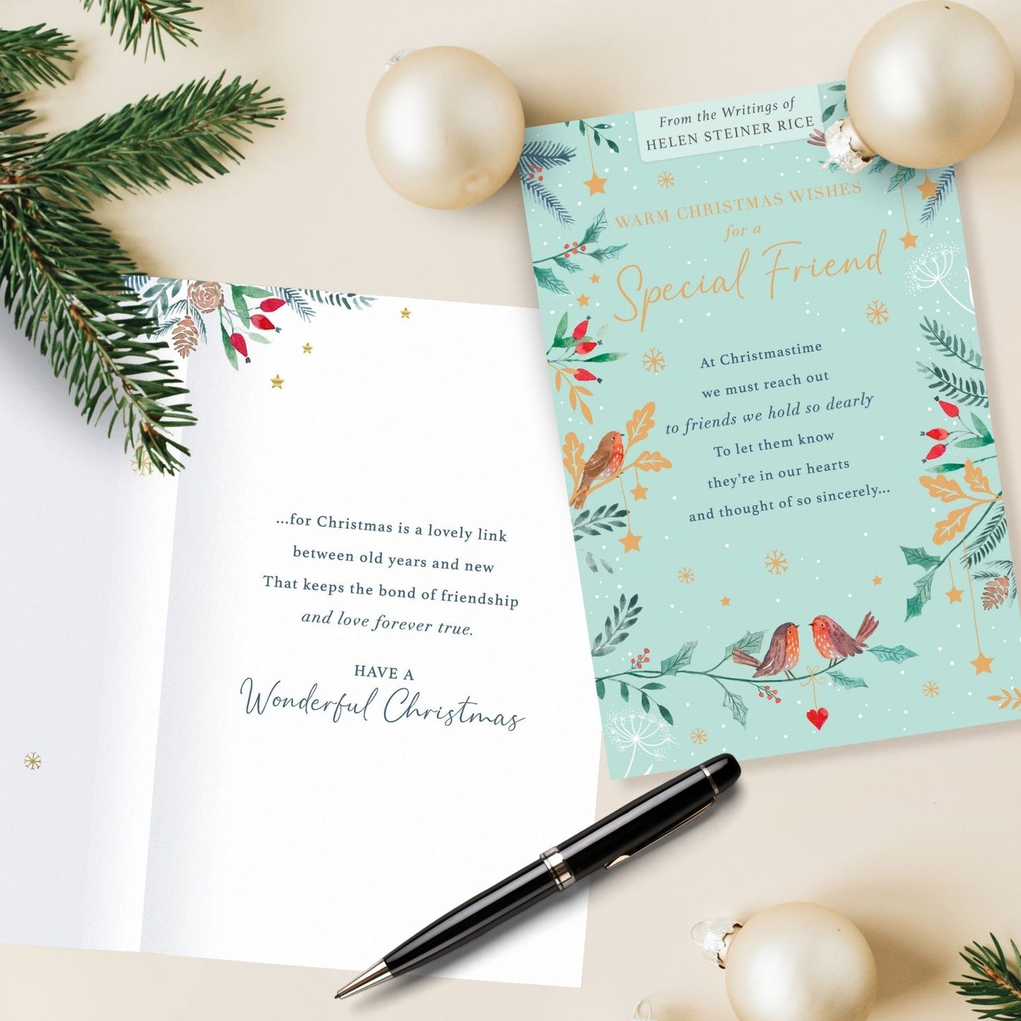 Helen Steiner Rice Christmas Card For A Special Friend Religious Xmas Greetings