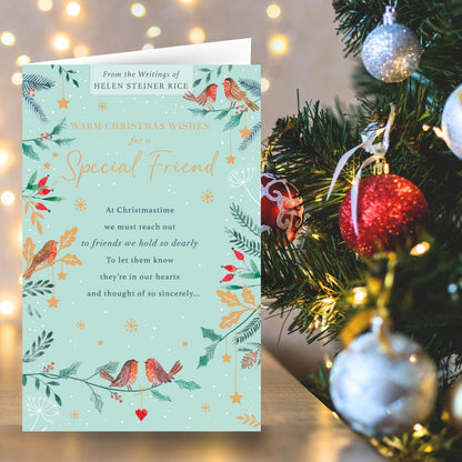 Helen Steiner Rice Christmas Card For A Special Friend Religious Xmas Greetings