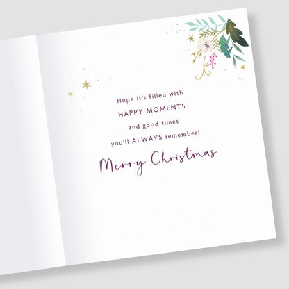 Friends Christmas Card Lucky To Have Such Lovely Friends Wreath Xmas Greetings