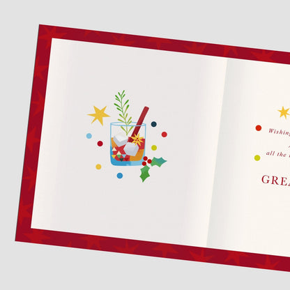 Uncle Christmas Card Happy Christmas Foiled Festive Tipple Xmas Greetings