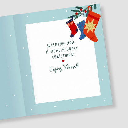 Brother Christmas Card Merry Christmas Foiled Festive Stockings Xmas Greetings