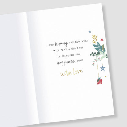 For All The Family Christmas Card Festive Christmas Wreath Xmas Greetings