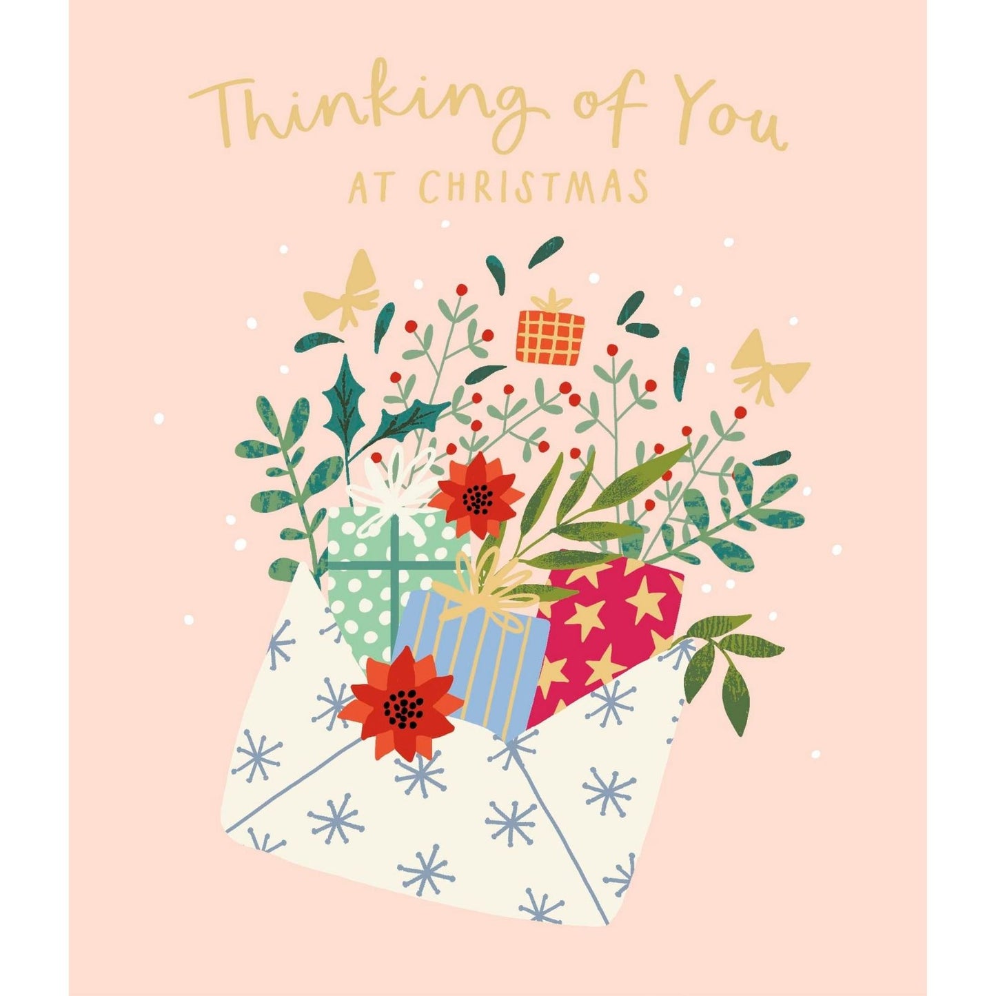 Comforting Christmas Card Thinking Of You At Christmas Festive Xmas Greetings