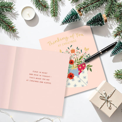 Comforting Christmas Card Thinking Of You At Christmas Festive Xmas Greetings