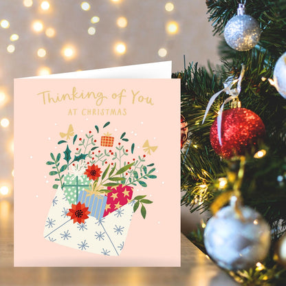 Comforting Christmas Card Thinking Of You At Christmas Festive Xmas Greetings