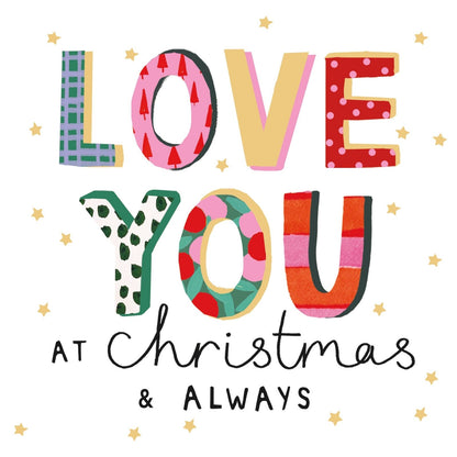 Partner Christmas Card Artistic Foiled Love You Kindred Art Range Xmas Greetings