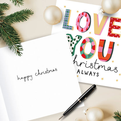 Partner Christmas Card Artistic Foiled Love You Kindred Art Range Xmas Greetings