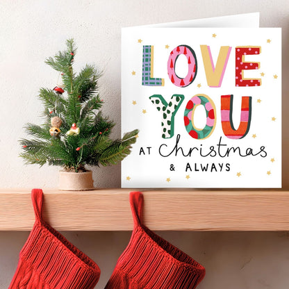 Partner Christmas Card Artistic Foiled Love You Kindred Art Range Xmas Greetings