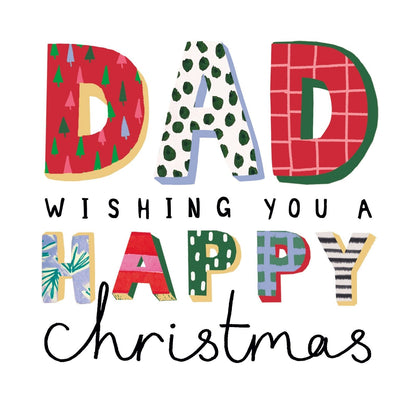 Dad Christmas Card Artistic Foiled Embossed Kindred Art Range Xmas Greetings