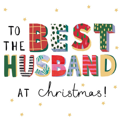 Best Husband Christmas Card Artistic Foiled Kindred Art Range Xmas Greetings