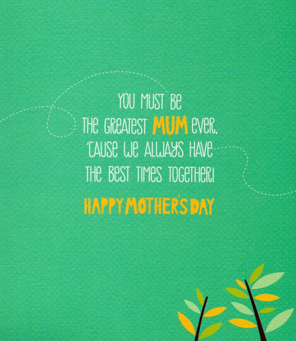 Mum You're Great From Son Mother's Day Card