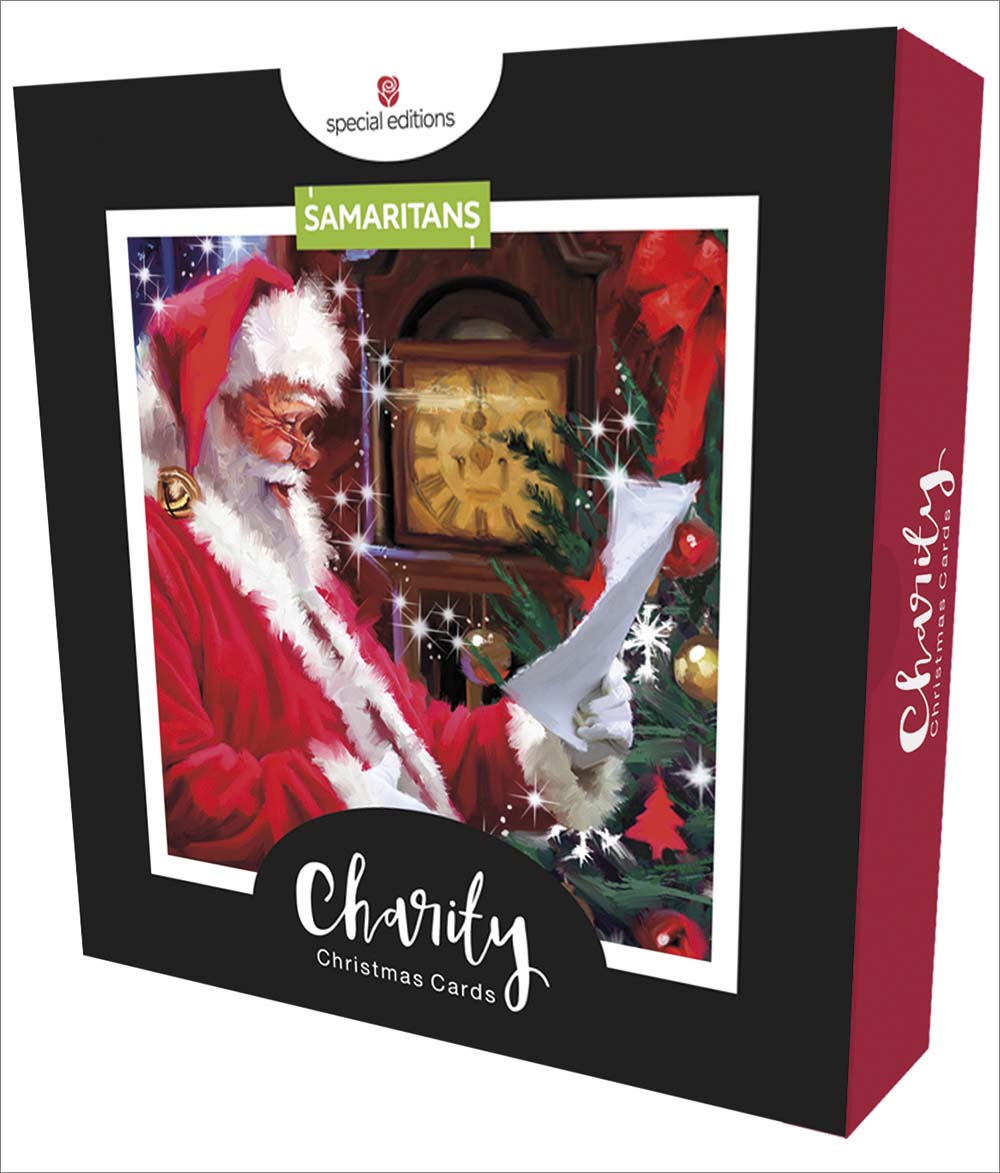 Box of 16 Father Christmas Samaritans Charity Christmas Cards