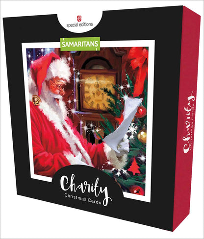 Box of 16 Father Christmas Samaritans Charity Christmas Cards
