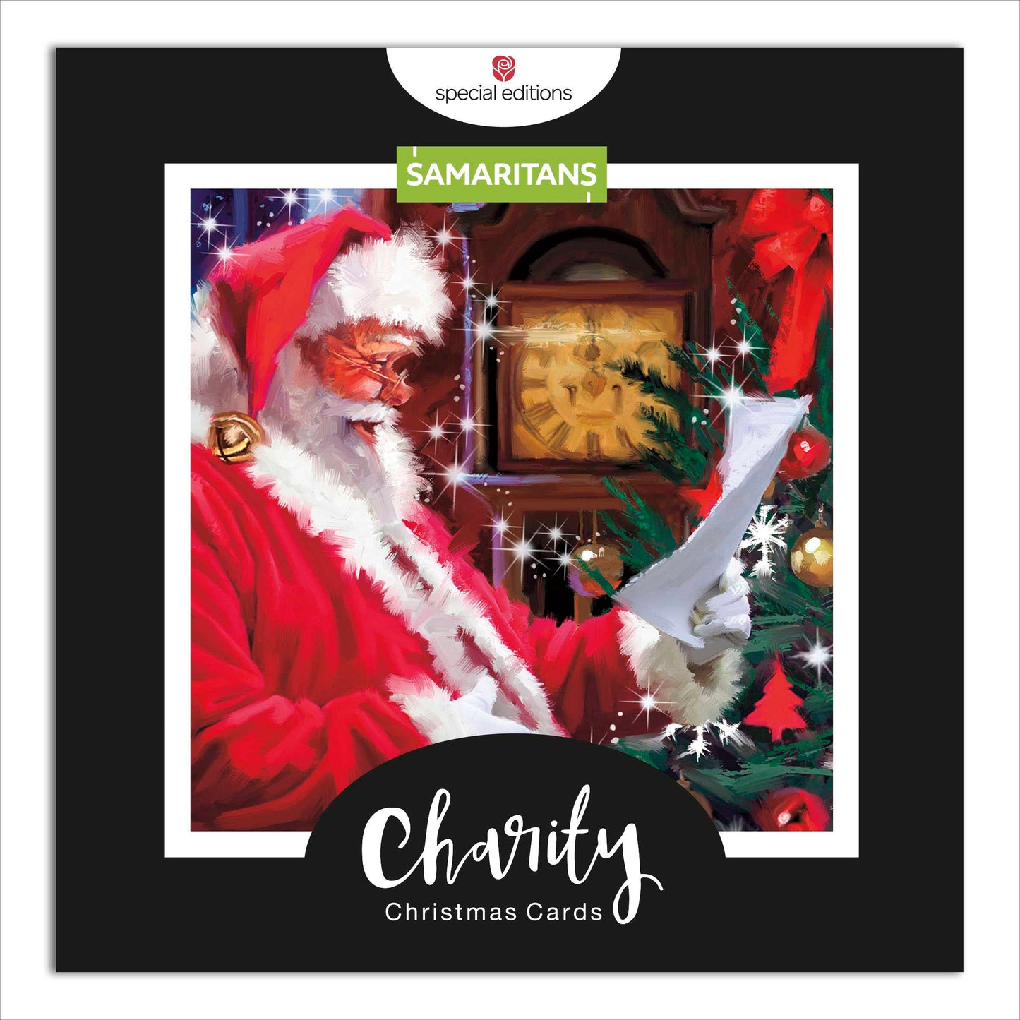 Box of 16 Father Christmas Samaritans Charity Christmas Cards