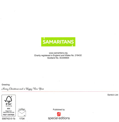 Box of 16 Father Christmas Samaritans Charity Christmas Cards