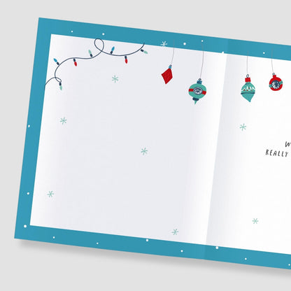 Grandson Christmas Card Merry Christmas Foiled Reindeer Antlers Xmas Greetings
