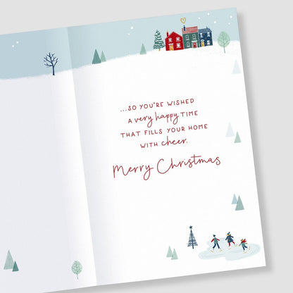 Good Neighbours Christmas Card Mean So Very Much Gold Foiled Xmas Greetings