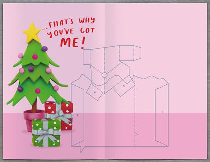 Crackers Pop Out To My Wife Funny You've Got Me Christmas Greeting Card