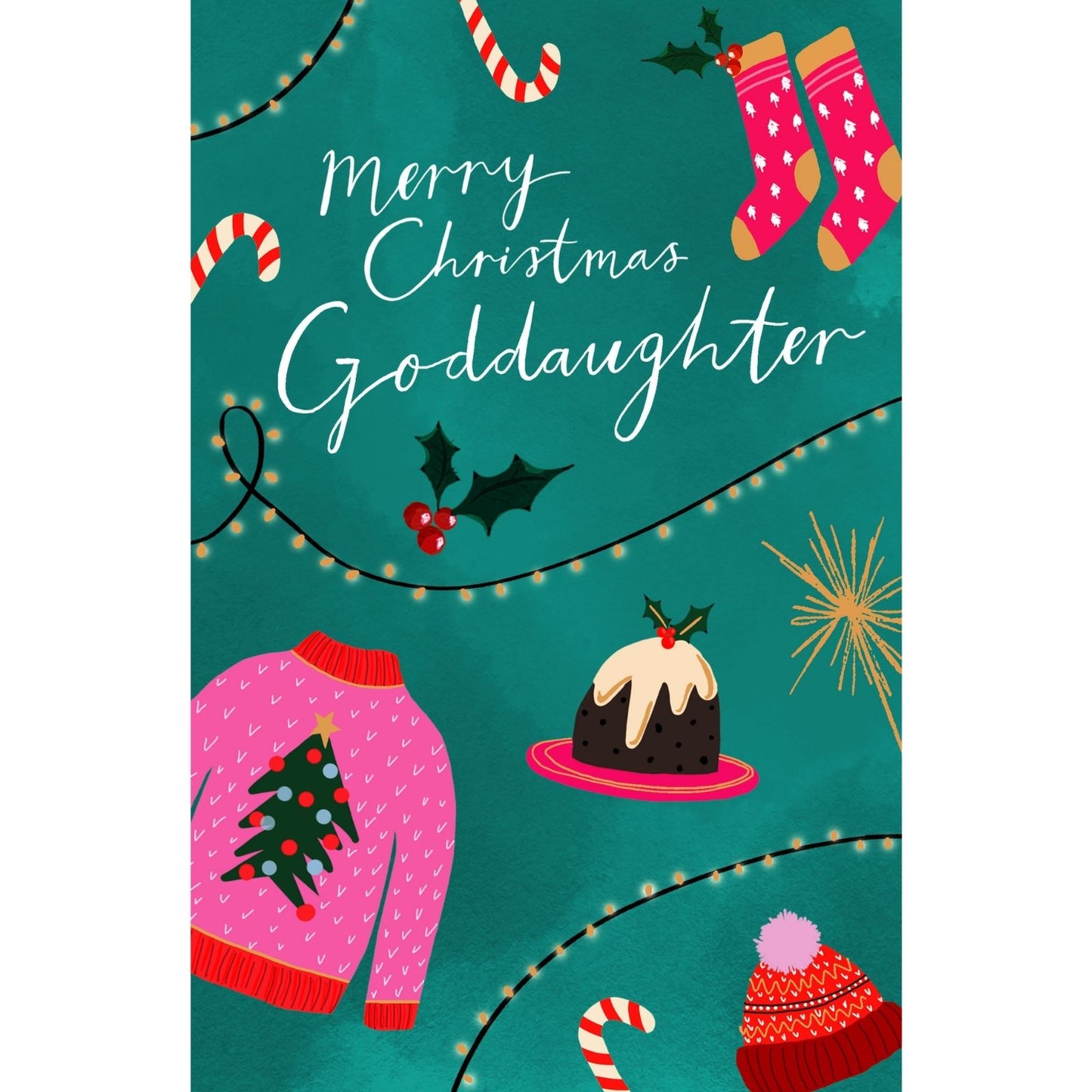 Goddaughter Christmas Card Merry Christmas Festive Celebration Xmas Greetings