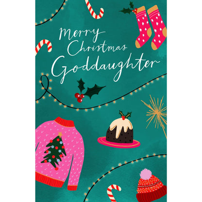 Goddaughter Christmas Card Merry Christmas Festive Celebration Xmas Greetings