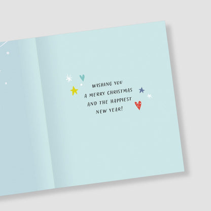 Lovely Nana Christmas Card Festive Robins & Christmas Stocking Xmas Greetings