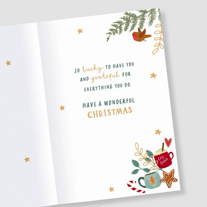 Christmas Card For Parents Festive You Are Loved Celebration Xmas Greetings