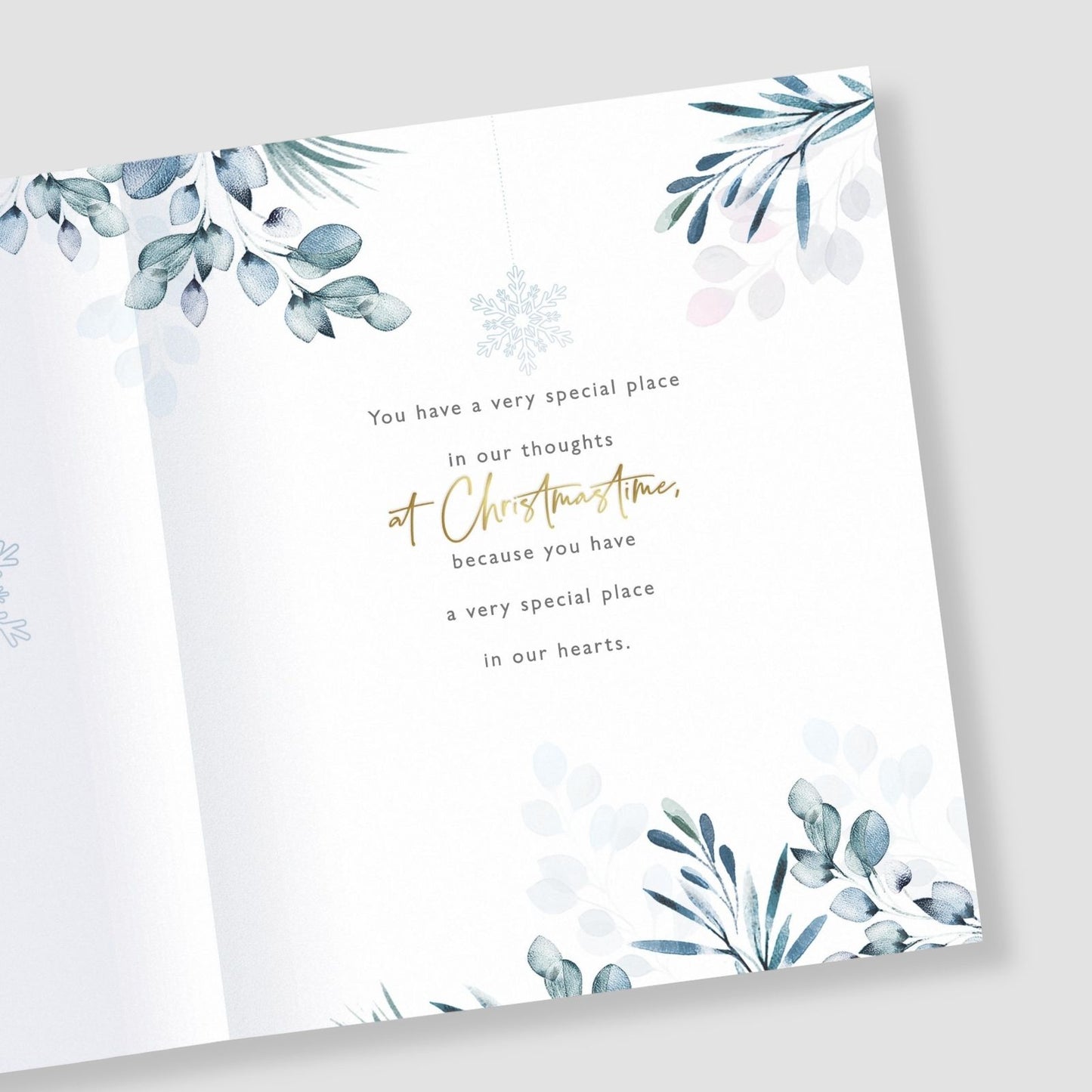 Thinking Of You Christmas Card At Christmastime Festive Foiled Xmas Greetings