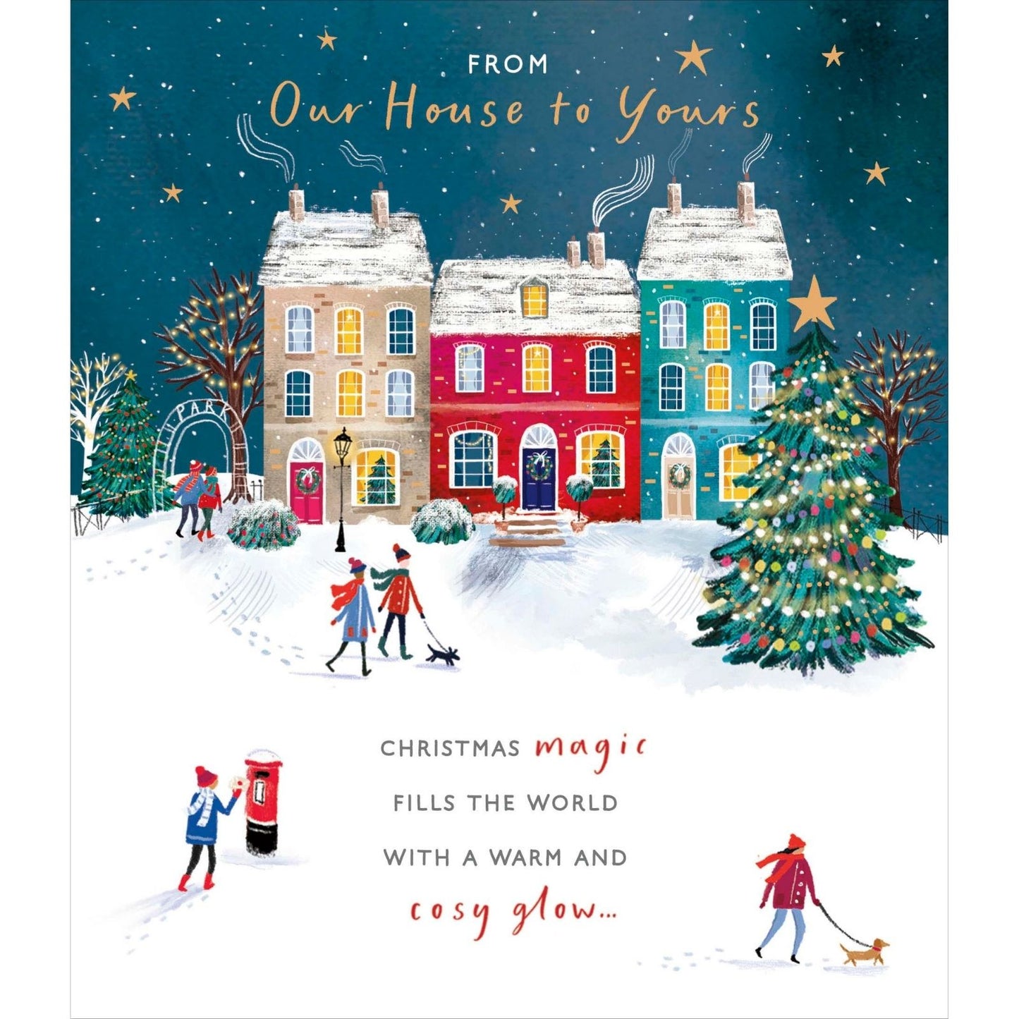 From Our House To Yours Christmas Card Magical Neighbours Xmas Greetings