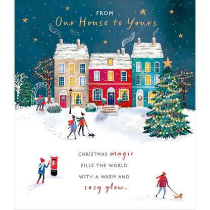 From Our House To Yours Christmas Card Magical Neighbours Xmas Greetings