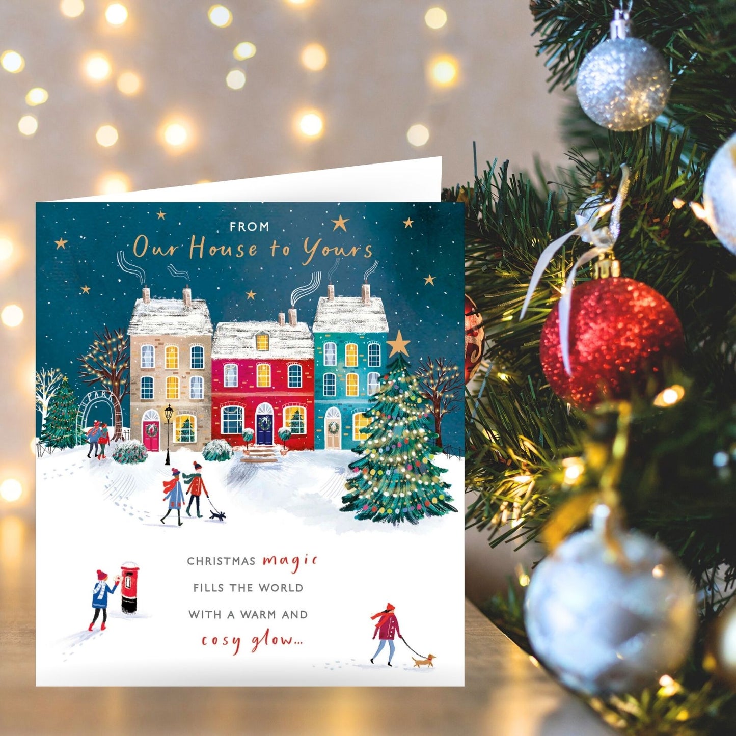 From Our House To Yours Christmas Card Magical Neighbours Xmas Greetings