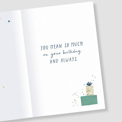 Birthday Card December Birthdays You Are Special Greeting Foiled Balloon & Stars