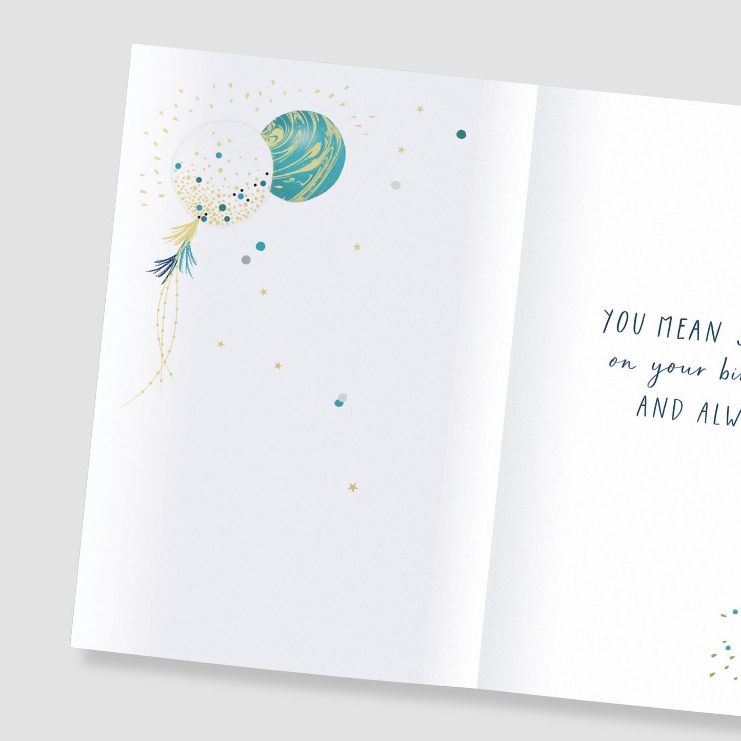 Birthday Card December Birthdays You Are Special Greeting Foiled Balloon & Stars