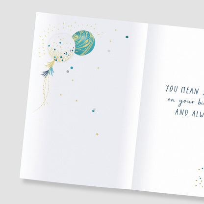 Birthday Card December Birthdays You Are Special Greeting Foiled Balloon & Stars
