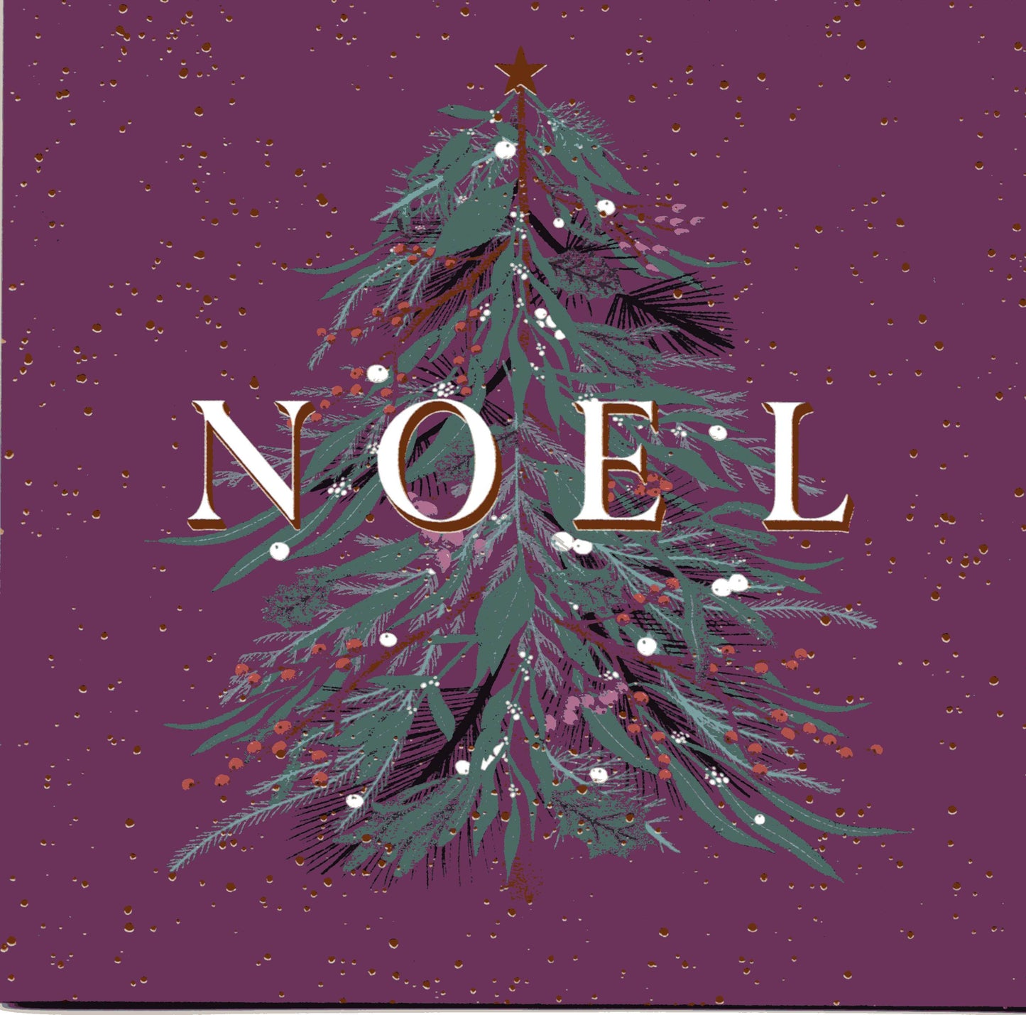 Box Of 10 British Heart Foundation Charity Festive Foliage Christmas Cards