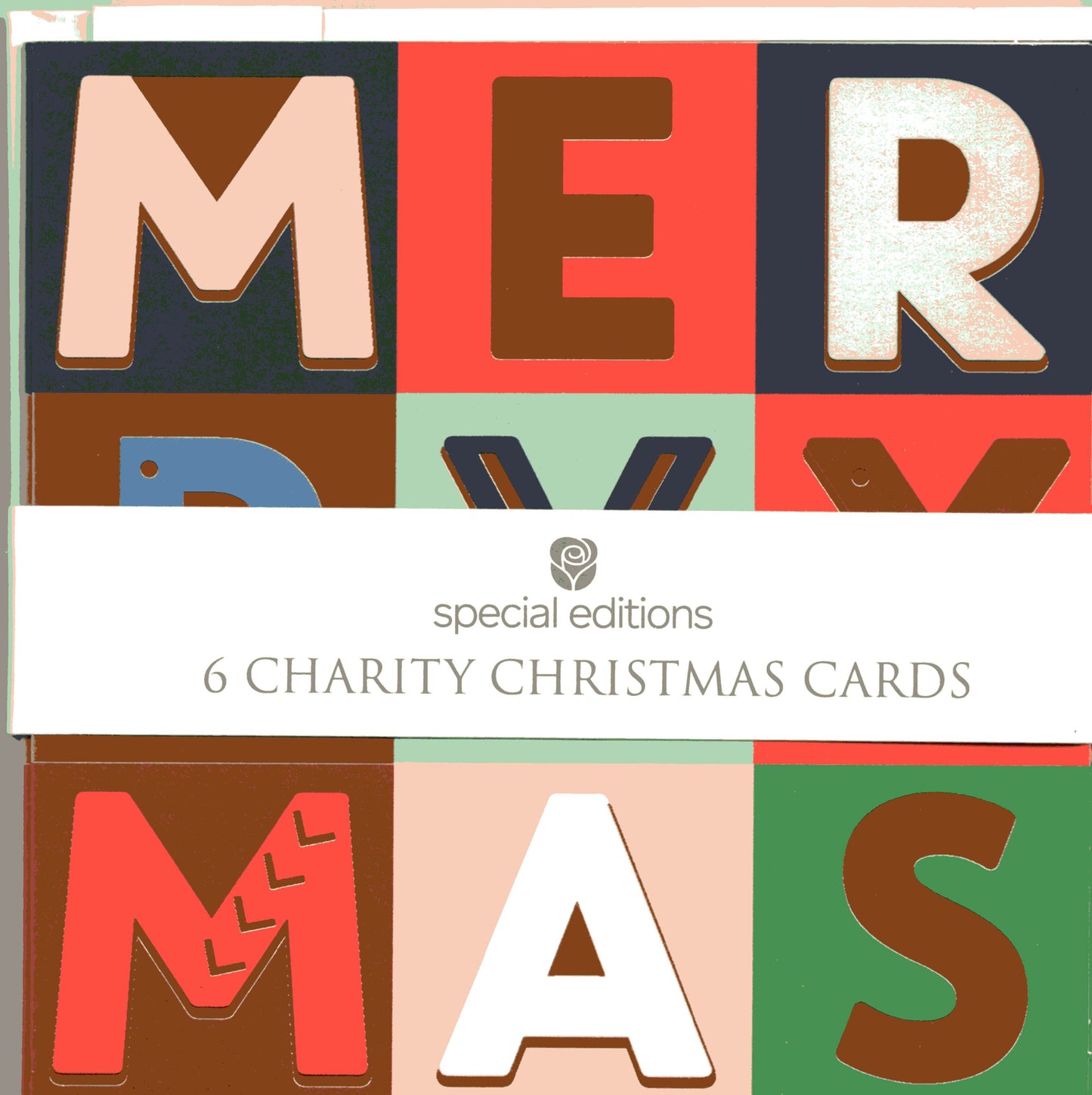 Pack Of 6 Merry Xmas Charity Christmas Cards Multiple Charities